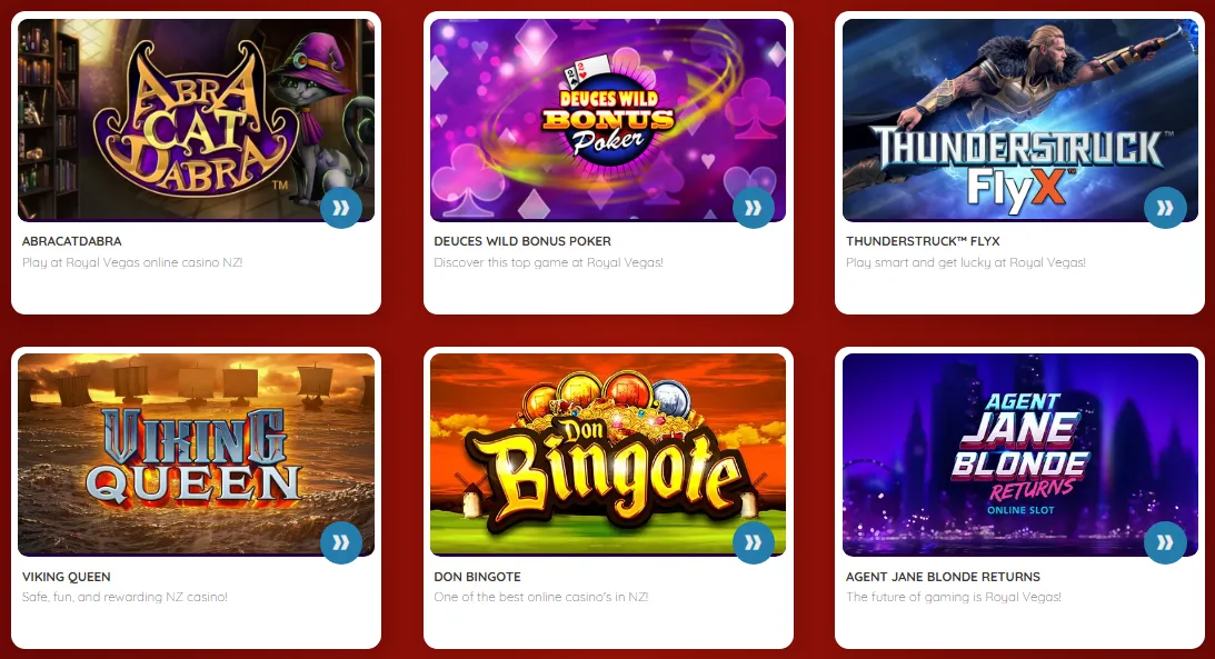 Themed slot games featuring popular franchises at Royal Vegas Casino